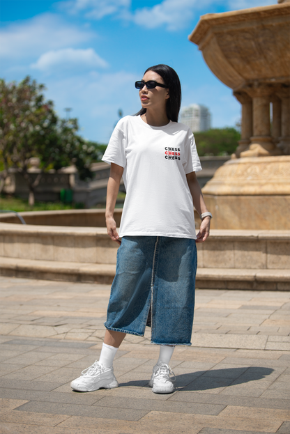 Chess AOP Oversized Tee – Unisex Streetwear with All-Over Chess Print